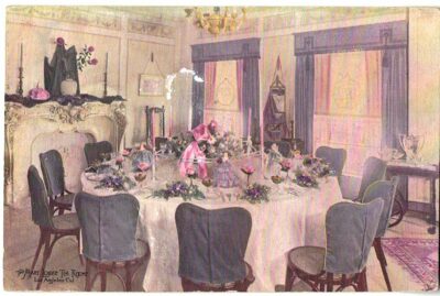 Postcard.  The Mary Louise Tea Room, Los Angeles, California.