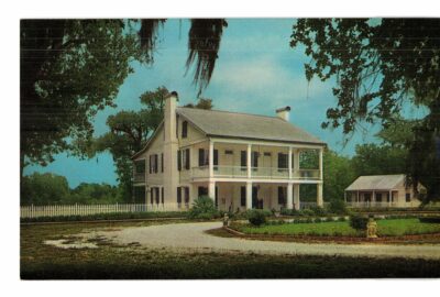 Chrome postcard.  Frances Plantation, Franklin, Louisiana.