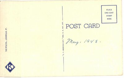Linen postcard.  Clark County Memorial Hospital, Jeffersonville, Indiana. 1943. - Image 2