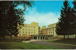 Chrome postcard.  Memorial Hospital, Owosso, Michigan.