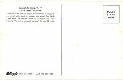 Chrome postcard.  Kellogg Company, Battle Creek, Michigan.  The Best to you each morning.  Yogi Bear, Huckleberry Finn, Quickdraw McGraw, Tony the Tiger. - Image 2