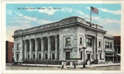 White border postcard. The Citizens Bank, Michigan City, Indiana.