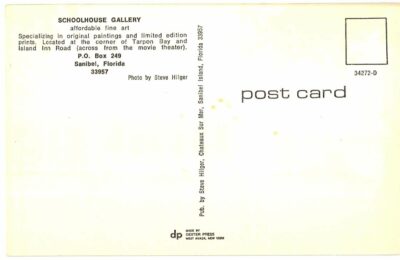 Chrome postcard.  Schoolhouse Gallery, affordable fine art, Sanibel, Florida. - Image 2
