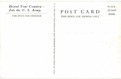 Postcard.  Fitting shoes, Reception Center, Camp Lee, Virginia. Army. - Image 2