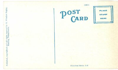 White border postcard.  Church of the Blessed Sacrament, Bally, Berks County, Pennsylvania. Catholic. - Image 2