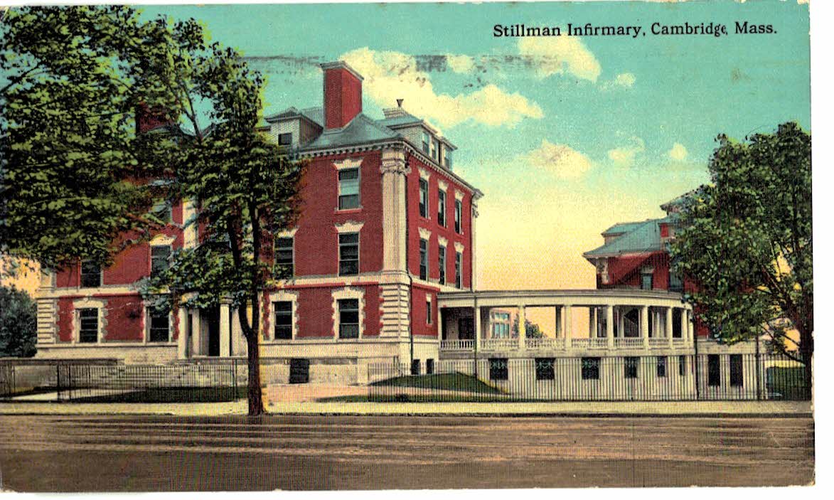 Old postcard. Stillman Infirmary, Cambridge, Massachusetts. 1916.