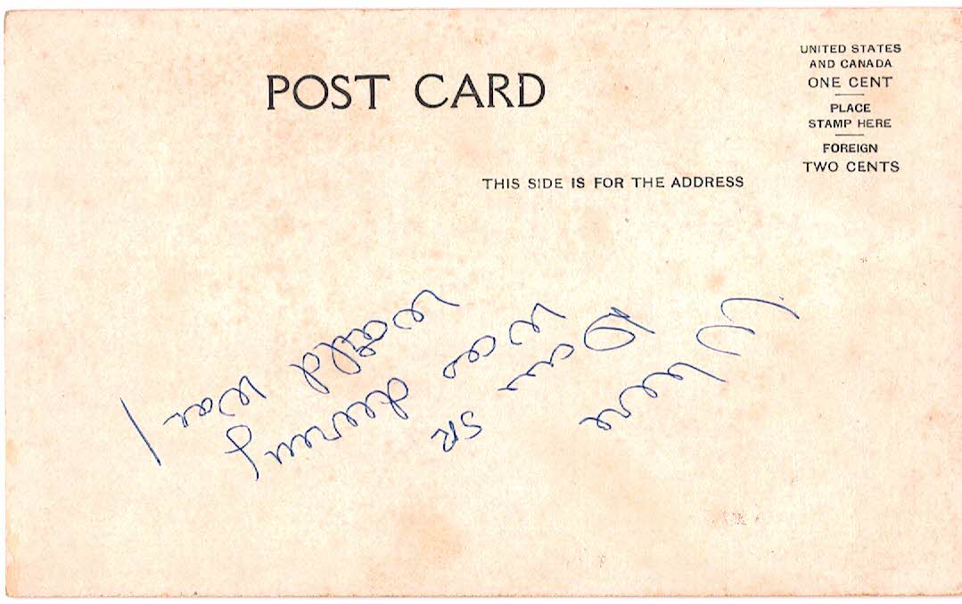 White border postcard. Mess Room in the Cantonment Barracks. World War I era. Undivided back. - Image 2