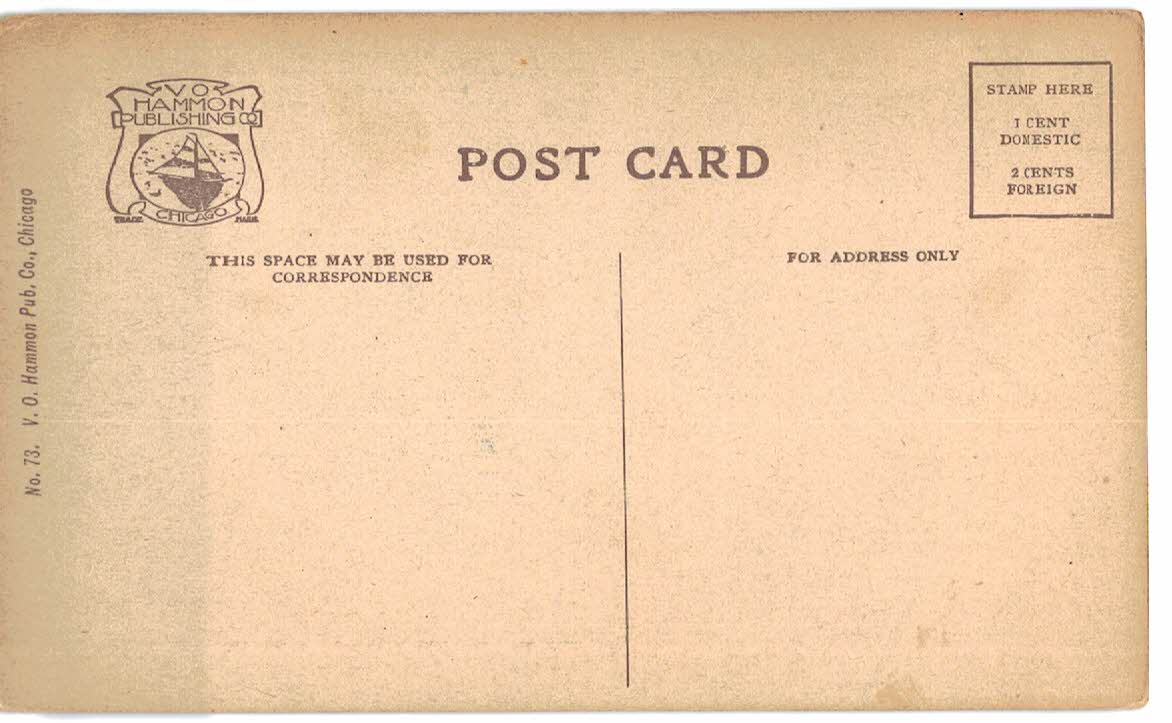 Old postcard. The Secretary of War and Major General F D Grant Fort Sheridan, 1909, Illinois. - Image 2