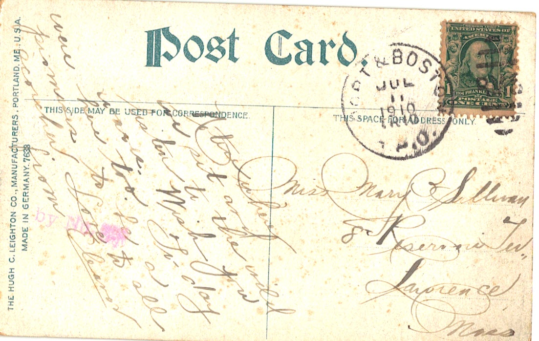 Old postcard. The Atlantic and Abbott Hotels, Old Orchard Beach, Maine. 1910. - Image 2