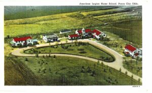 Linen postcard. American Legion Home School, Ponca City, Oklahoma. 1943.