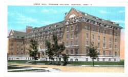 Linen postcard.  Loras Hall, Dubuque College, Dubuque, Iowa.