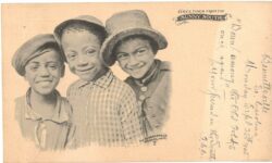 Private mailing Card.  Greetings from from the Sunny South. Black Children. Undivided back, 1905.