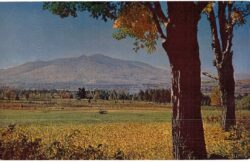 Chrome postcard.  View of Cherry Mountain from Waumbek Golf Course, Jefferson, New Hampshire.