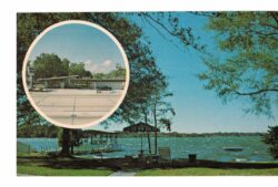 Chrome postcard.  The Lake Shore Motel, Winter Park, Florida. The Hendersons.