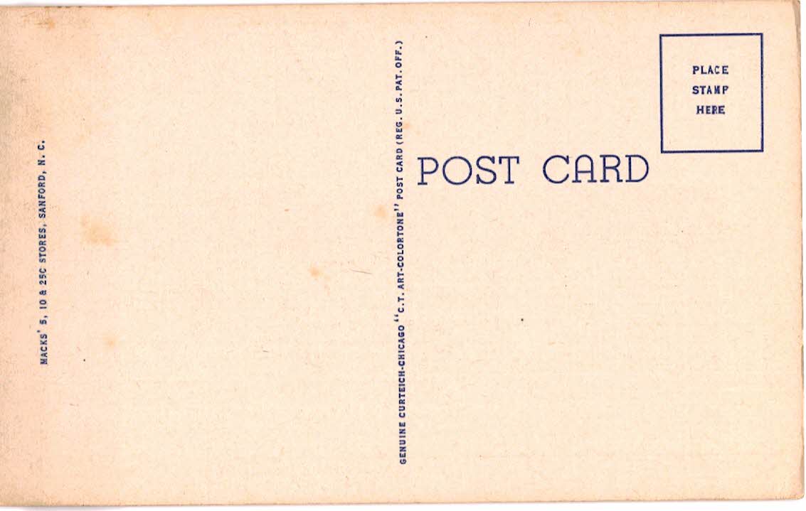 Linen postcard. Mike-Ann Motel, Windy Hill Beach, South Carolina. - Image 2