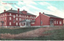 Old postcard.  Hospital, Lewiston, Pennsylvania. 1910.