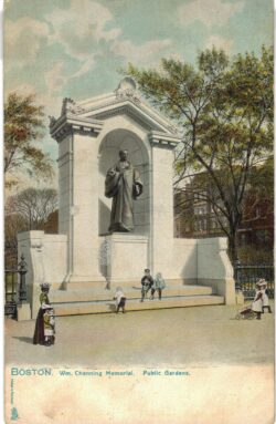 Old postcard.  Wm Channing Memorial, Monument, Boston, Massachusetts. Undivided back. William