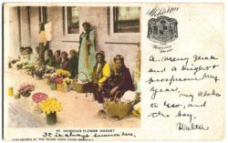 Private Mailing Card. Hawaiian Flower Market, Hawaii.  1905.